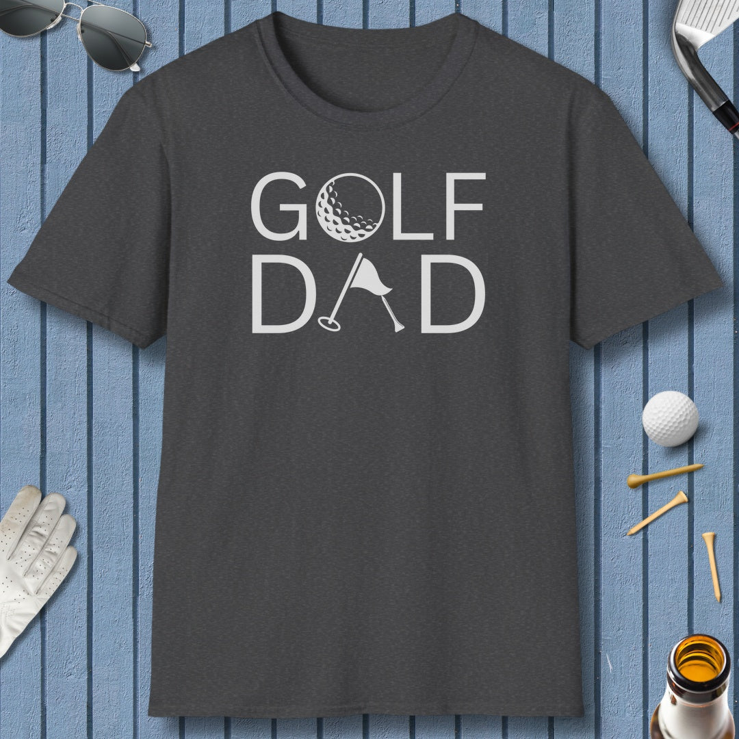 Golf Dad - Adult Golf T-Shirt in Dark Heather
