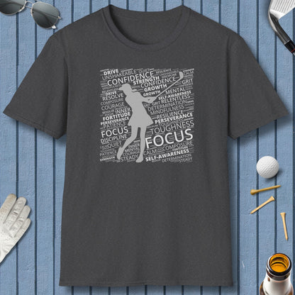 Unleash Your Mental Game (Female) - Adult Golf T-Shirt in Dark Heather