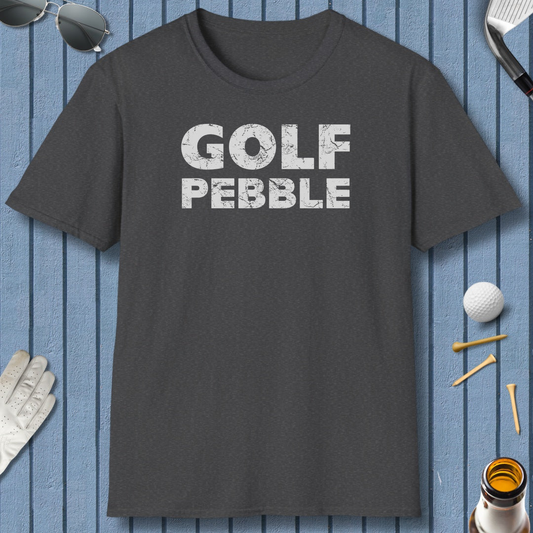 Golf Pebble - Adult Golf T-Shirt in Dark Heather