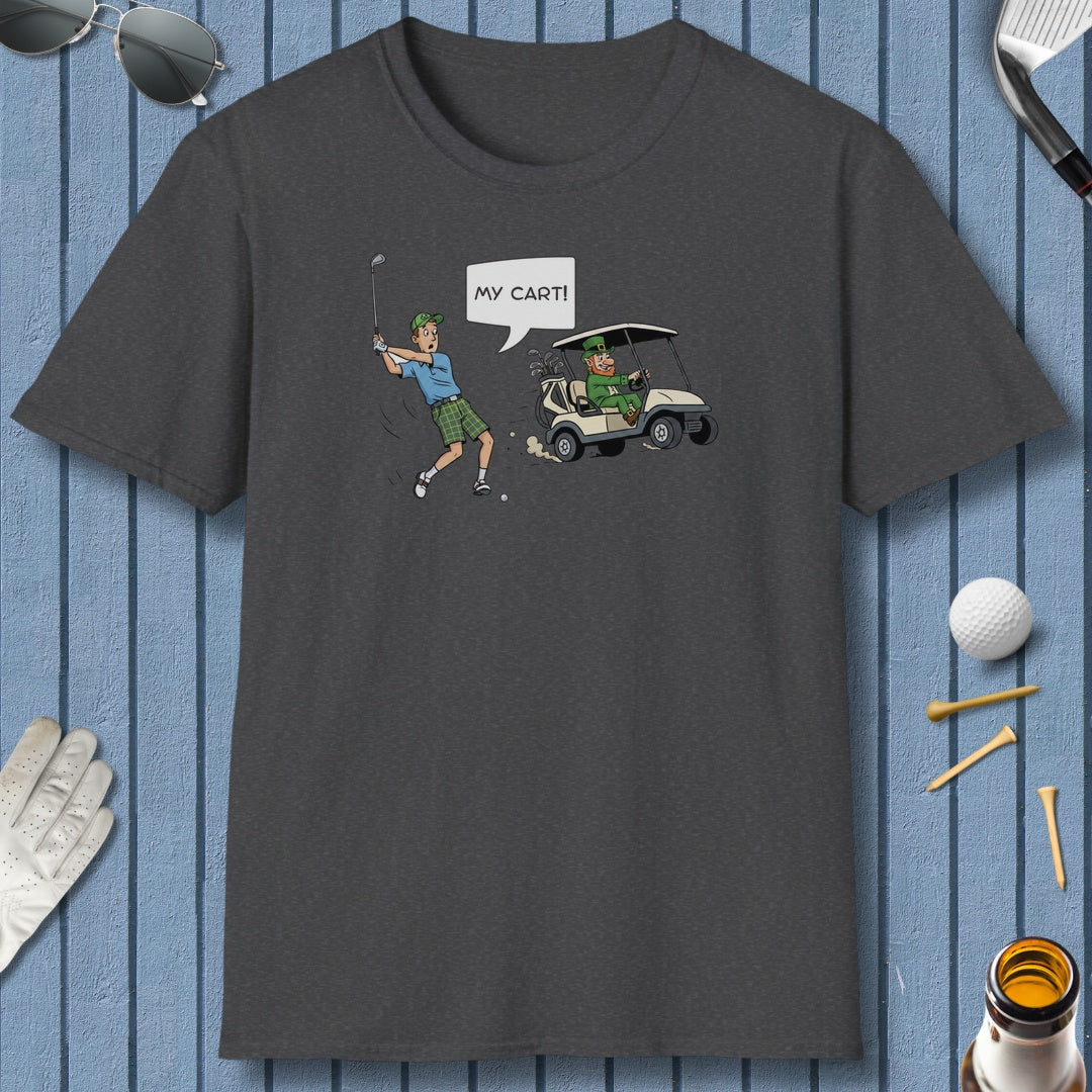 My Cart! - Adult Golf T-Shirt in Dark Heather