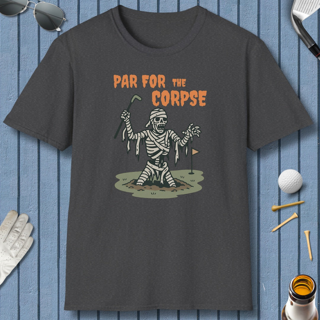 Par for the Corpse - Adult Golf T-Shirt in Dark Heather
