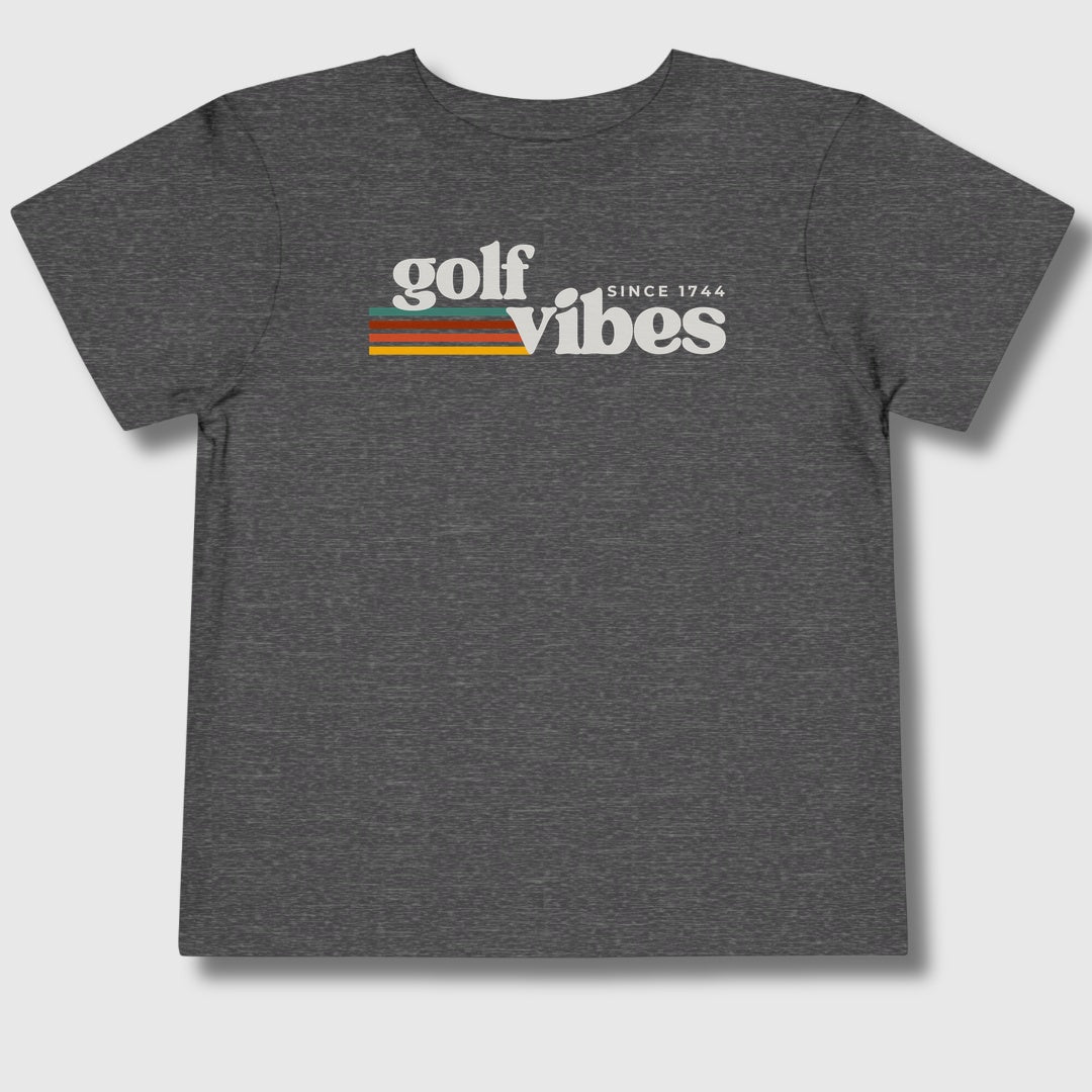 Golf Vibes - Toddler Golf T-Shirt in Dark Heather Grey