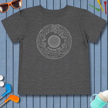 Circle the Cup - Toddler Golf T-Shirt in Dark Heather Grey