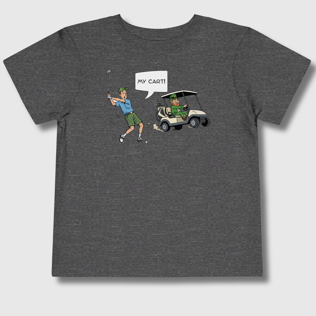 My Cart! - Toddler Golf T-Shirt in Dark Heather Grey