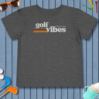Golf Vibes - Toddler Golf T-Shirt in Dark Heather Grey