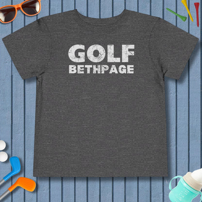 Golf Bethpage - Toddler Golf T-Shirt in Dark Heather Grey