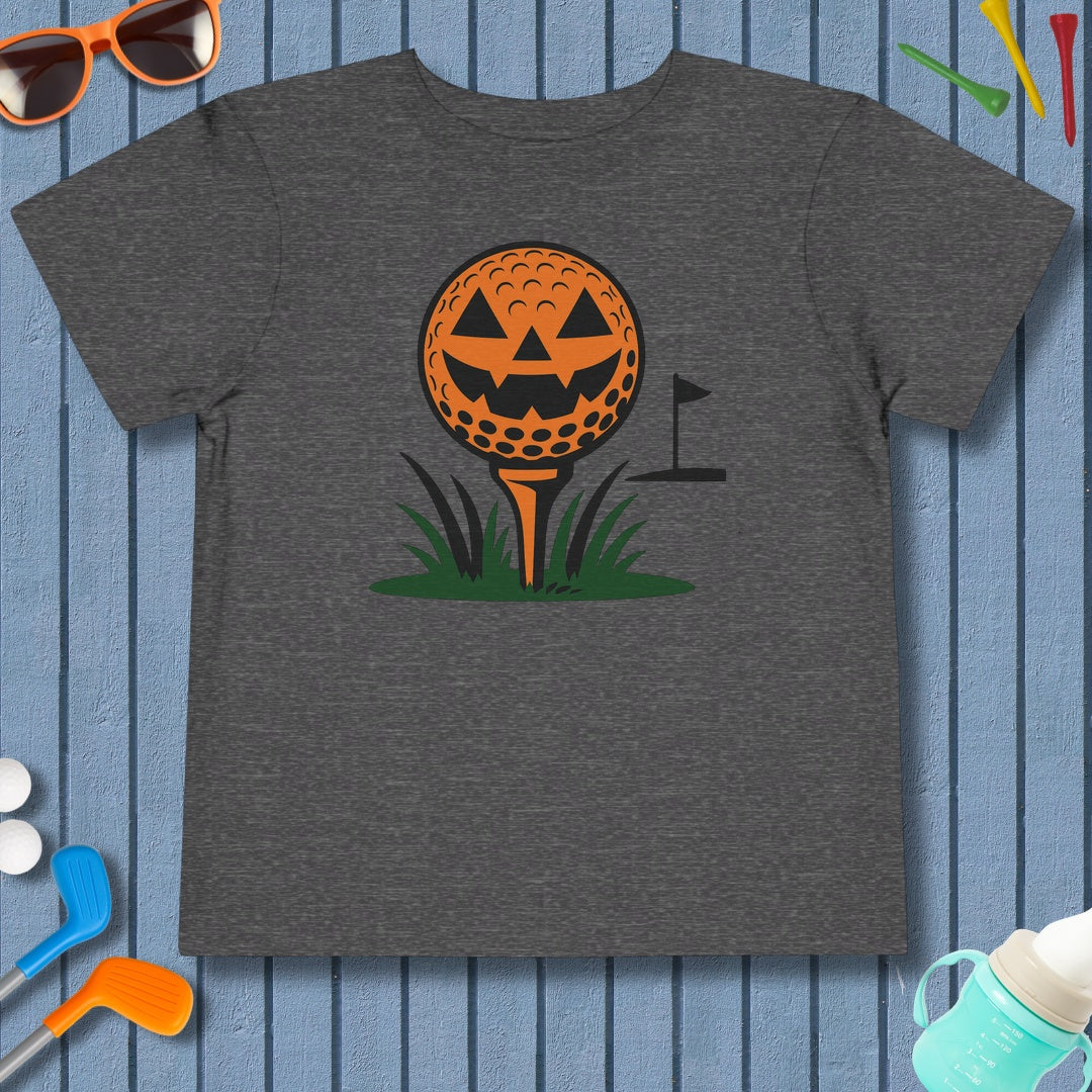 Tee Time Terror - Toddler Golf T-Shirt in Dark Heather Grey