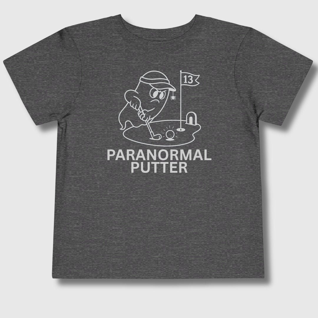 Paranormal Putter - Toddler Golf T-Shirt in Dark Heather Grey
