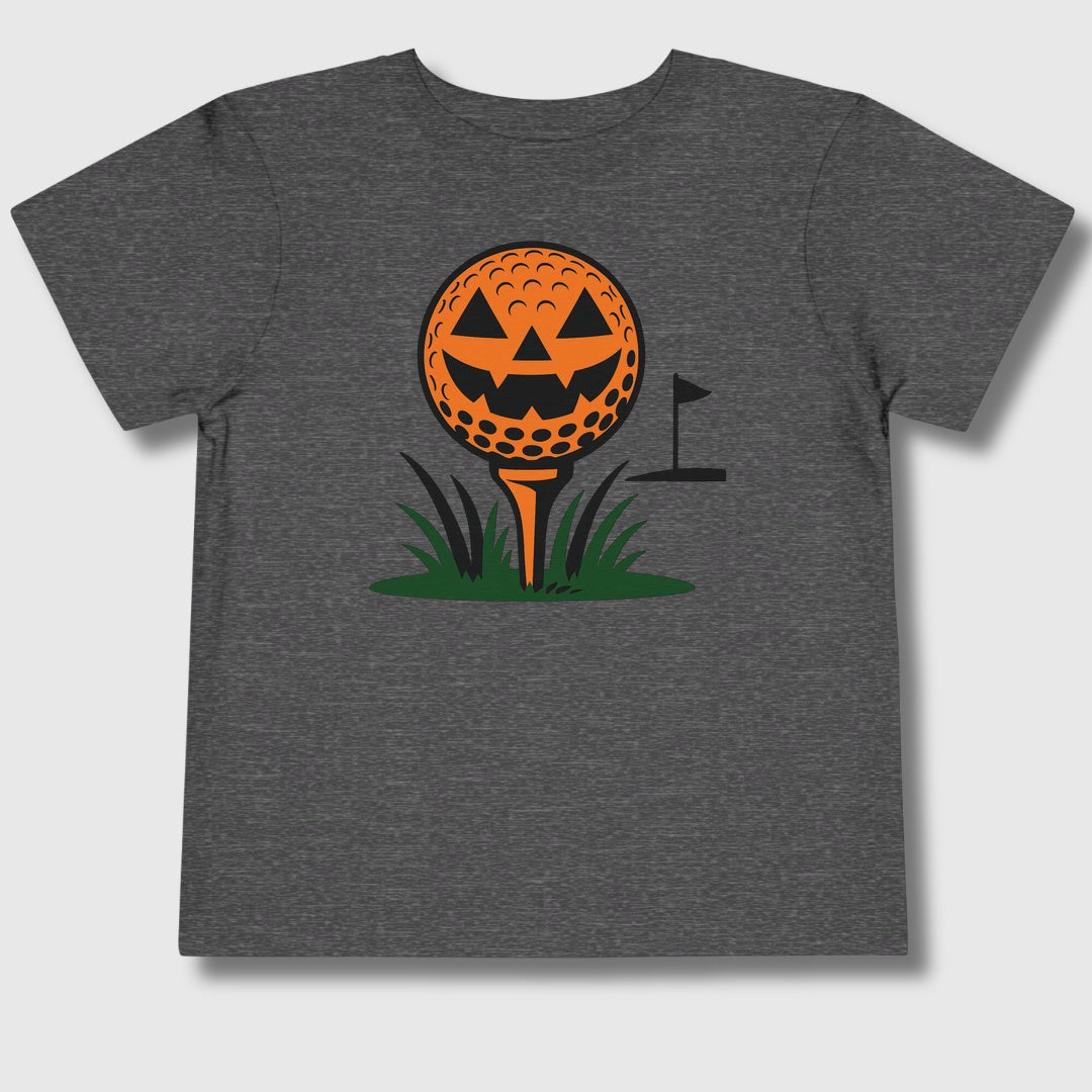 Tee Time Terror - Toddler Golf T-Shirt in Dark Heather Grey