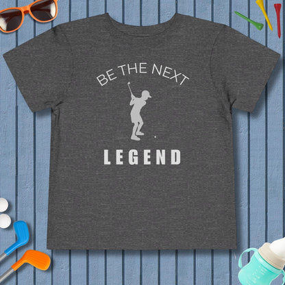 BE THE NEXT LEGEND (Boys) - Toddler Golf T-Shirt in Dark Heather Grey
