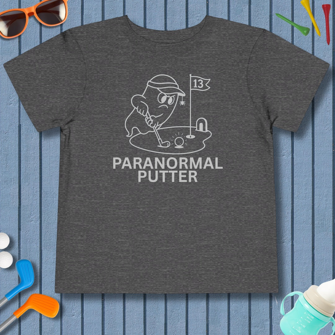 Paranormal Putter - Toddler Golf T-Shirt in Dark Heather Grey