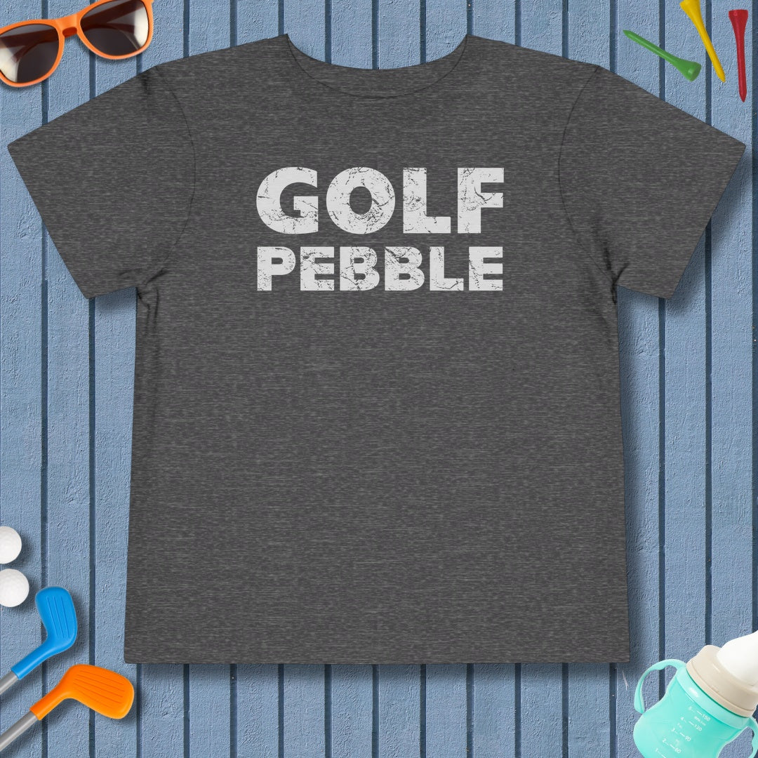 Golf Pebble - Toddler Golf T-Shirt in Dark Heather Grey
