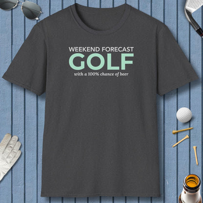 Weekend Forecast - Adult Golf T-Shirt in Dark Heather
