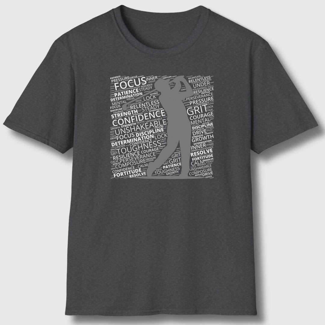 Unleash Your Mental Game (Male) - Adult Golf T-Shirt in Dark Heather