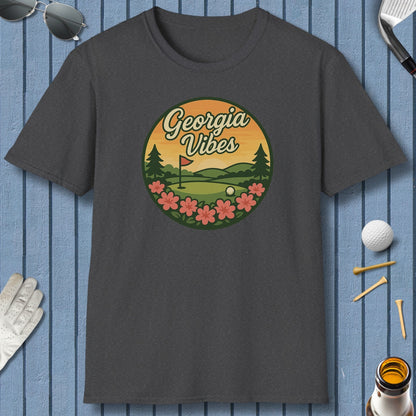 Golf Vibes - Georgia Azalea Edition - Adult Golf T-Shirt in Dark Heather