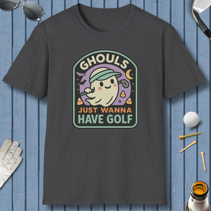 Ghouls Just Wanna Have Golf - Adult Golf T-Shirt in Dark Heather