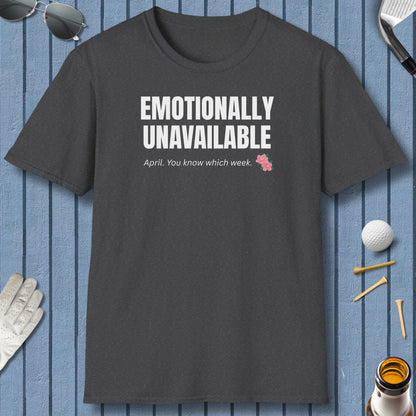 Emotionally Unavailable - Adult Golf T-Shirt in Dark Heather