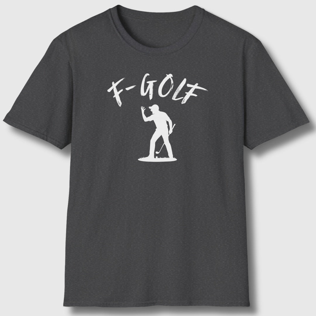 F-Golf (Male) - Adult Golf T-Shirt in Dark Heather