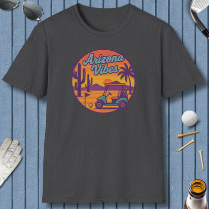 Golf Vibes - Arizona - Desert Edition Golf Destination - Adult Golf T-Shirt in Dark Heather