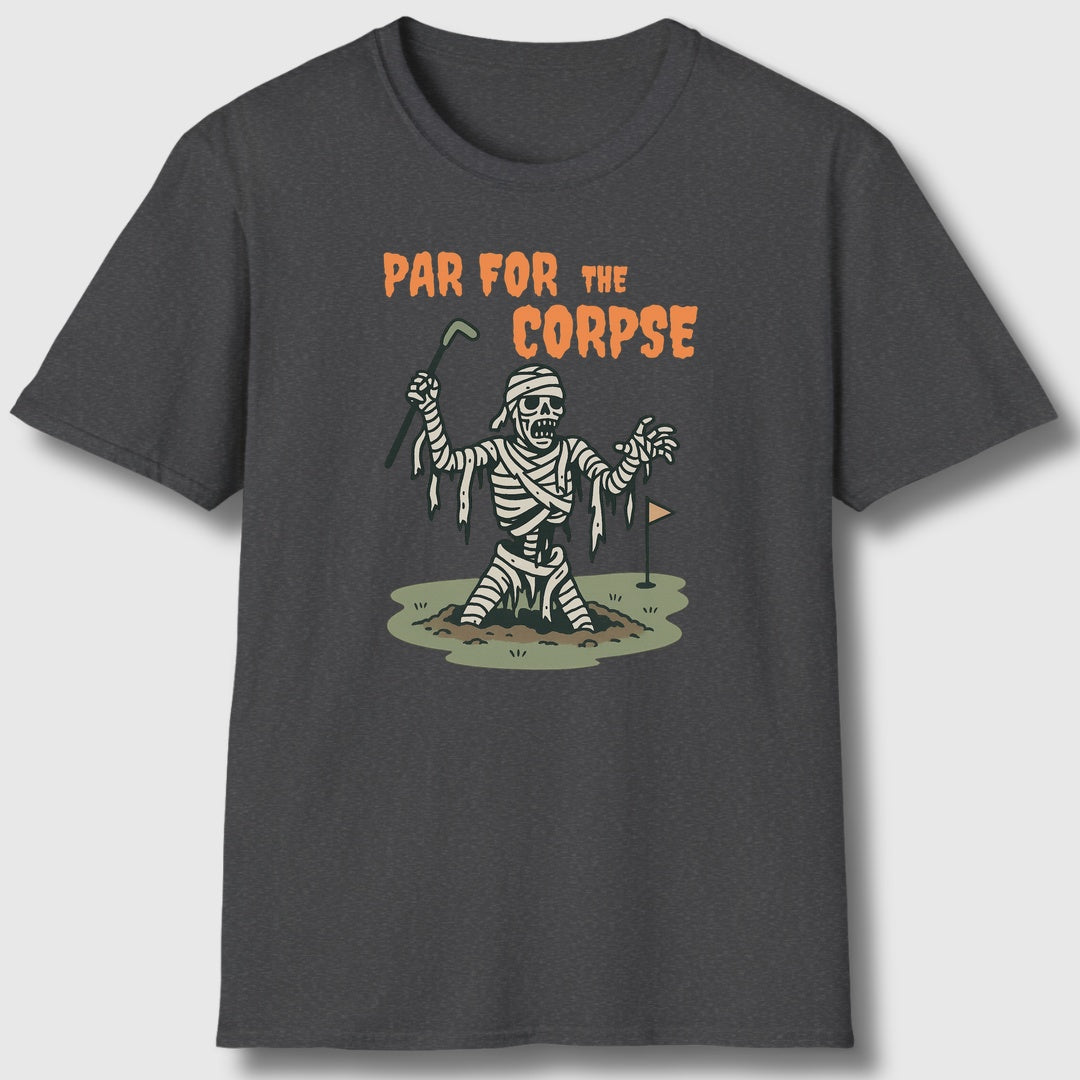 Par for the Corpse - Adult Golf T-Shirt in Dark Heather