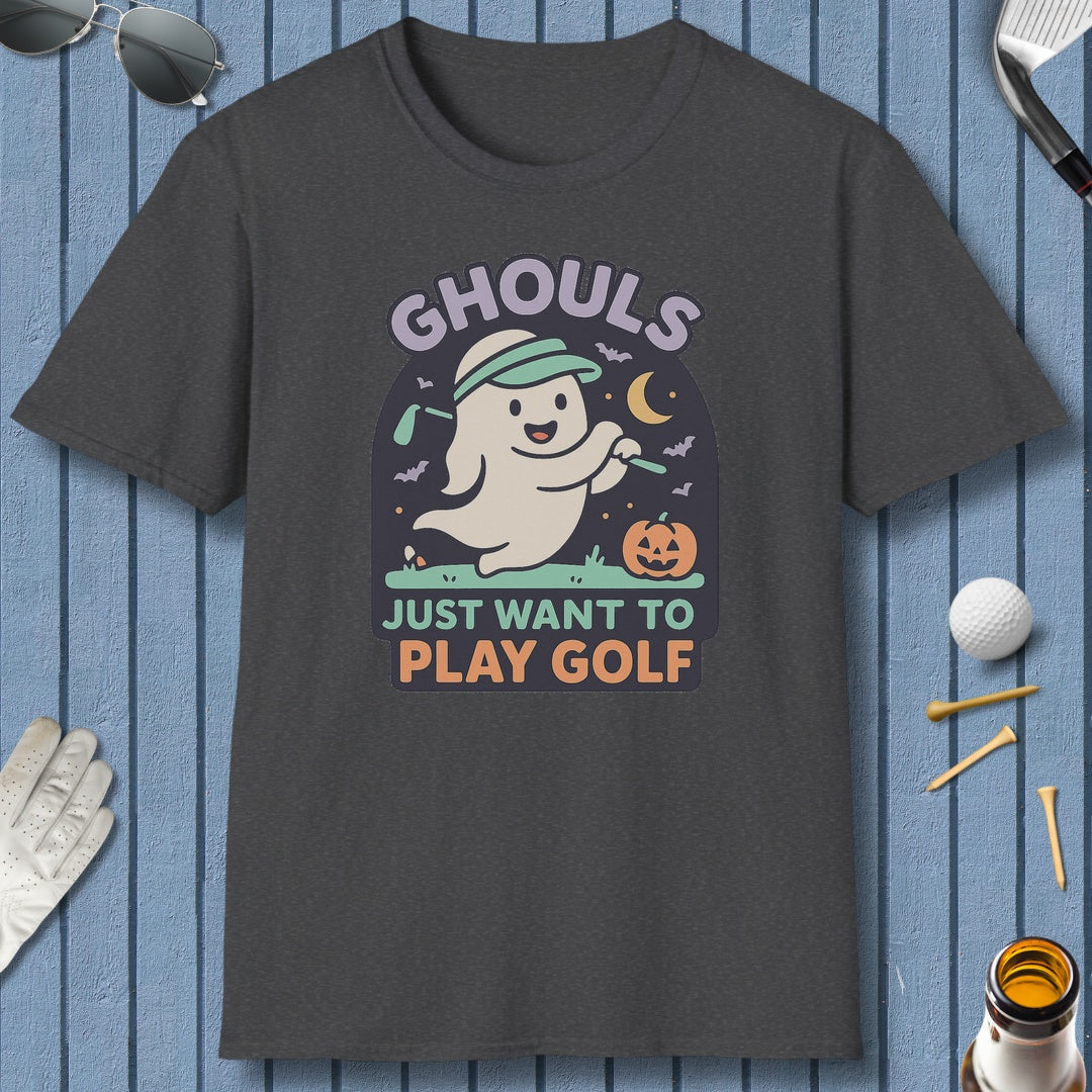 Ghouls Just Wanna Play Golf - Adult Golf T-Shirt in Dark Heather