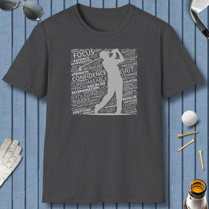 Unleash Your Mental Game (Male) - Adult Golf T-Shirt in Dark Heather