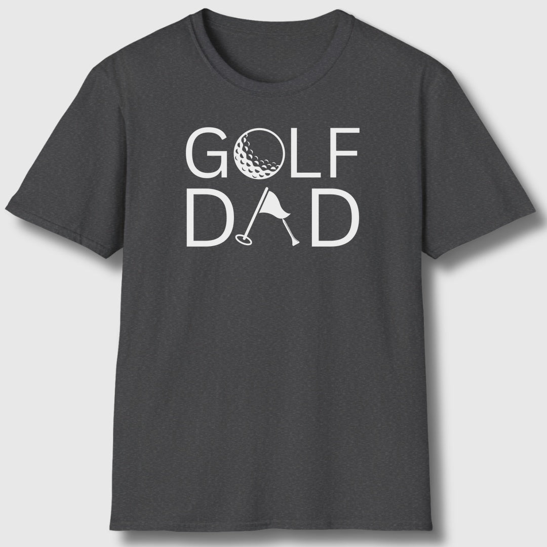 Golf Dad - Adult Golf T-Shirt in Dark Heather
