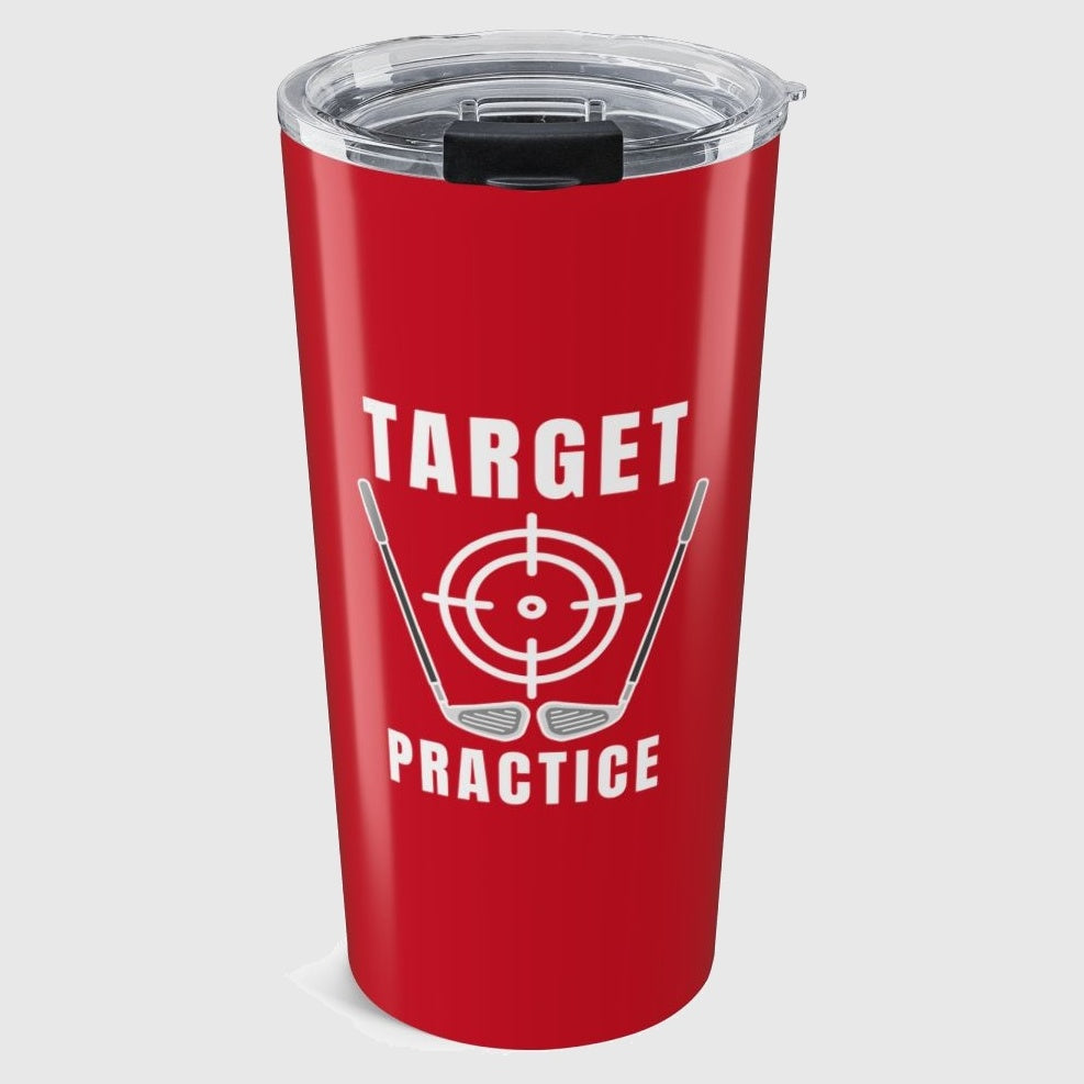 Target Practice - 20oz Tumbler in Dark Red