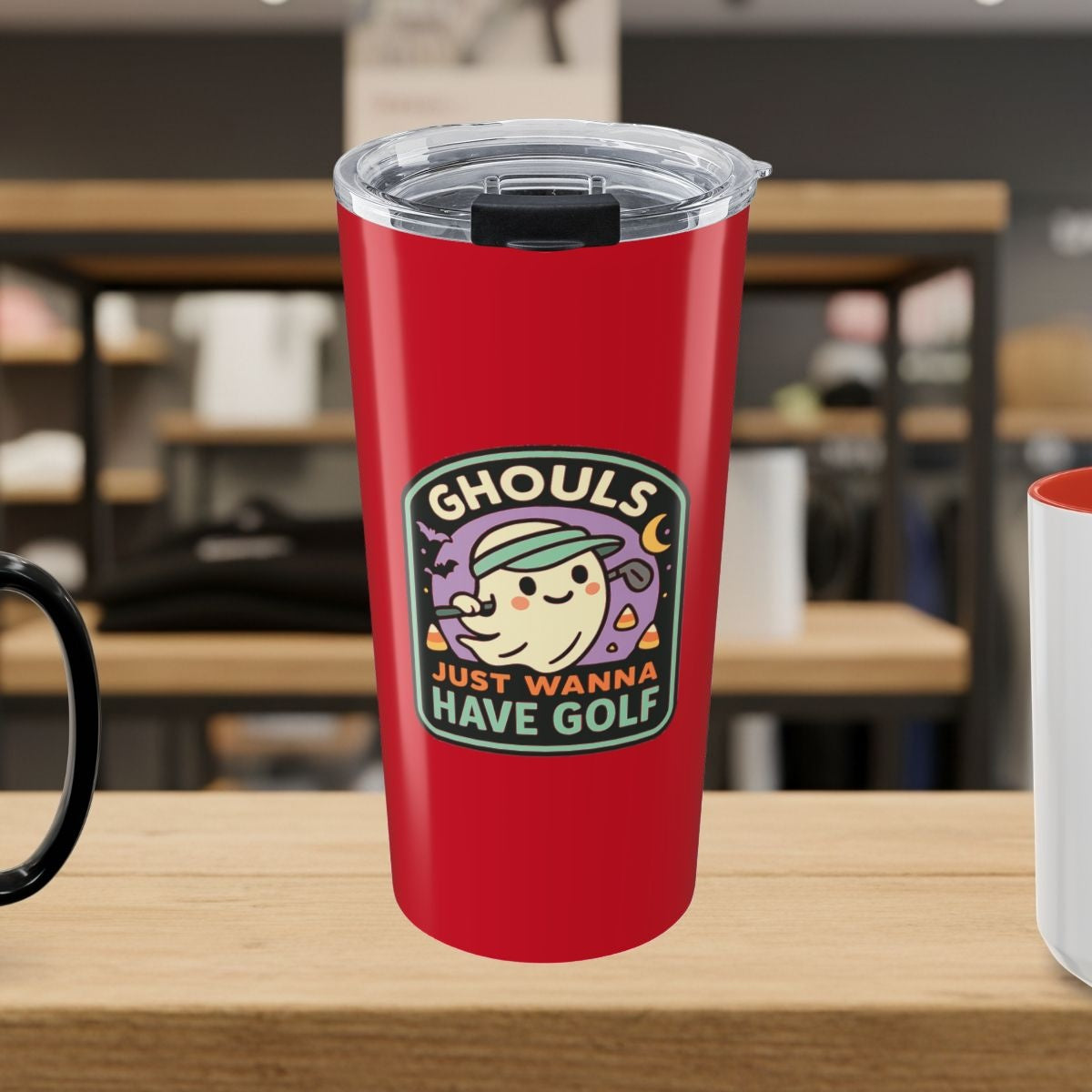 Ghouls Just Wanna Have Golf - 20oz Tumbler in Dark Red