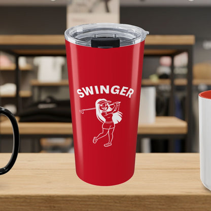Retro Swinger Women's - 20oz Tumbler in Dark Red