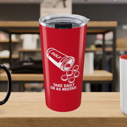 Golf Prescription - 20oz Tumbler in Dark Red