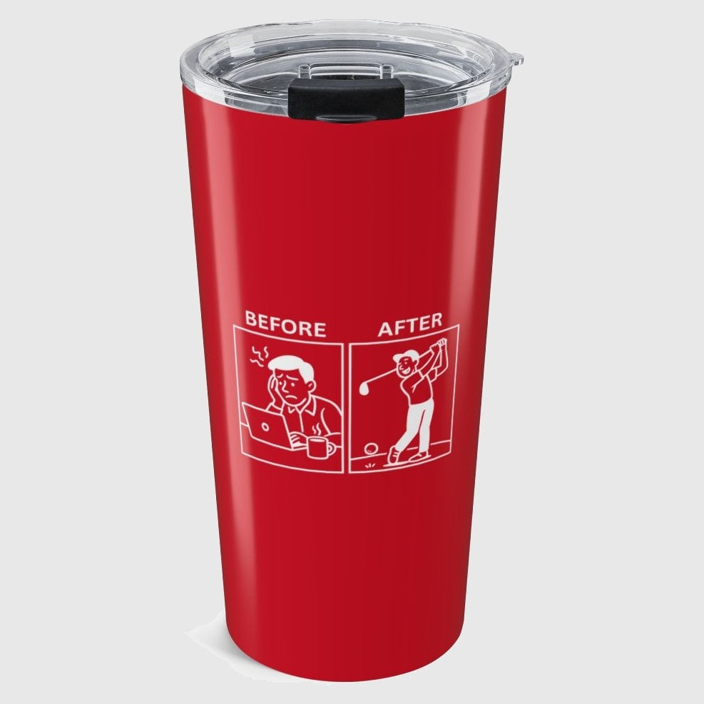Before & After - 20oz Tumbler in Dark Red