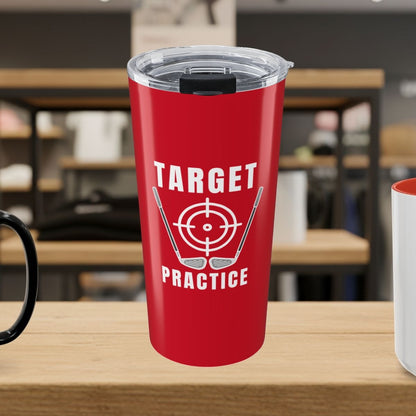 Target Practice - 20oz Tumbler in Dark Red