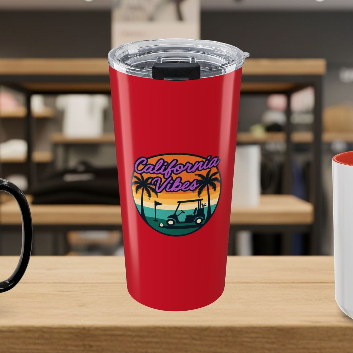 Golf Vibes - California Coast Edition - 20oz Tumbler in Dark Red