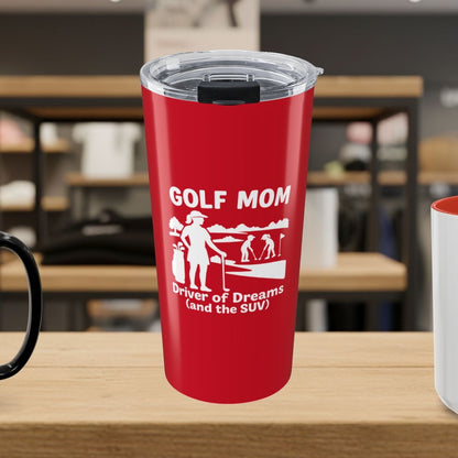 Golf Mom - 20oz Tumbler in Dark Red