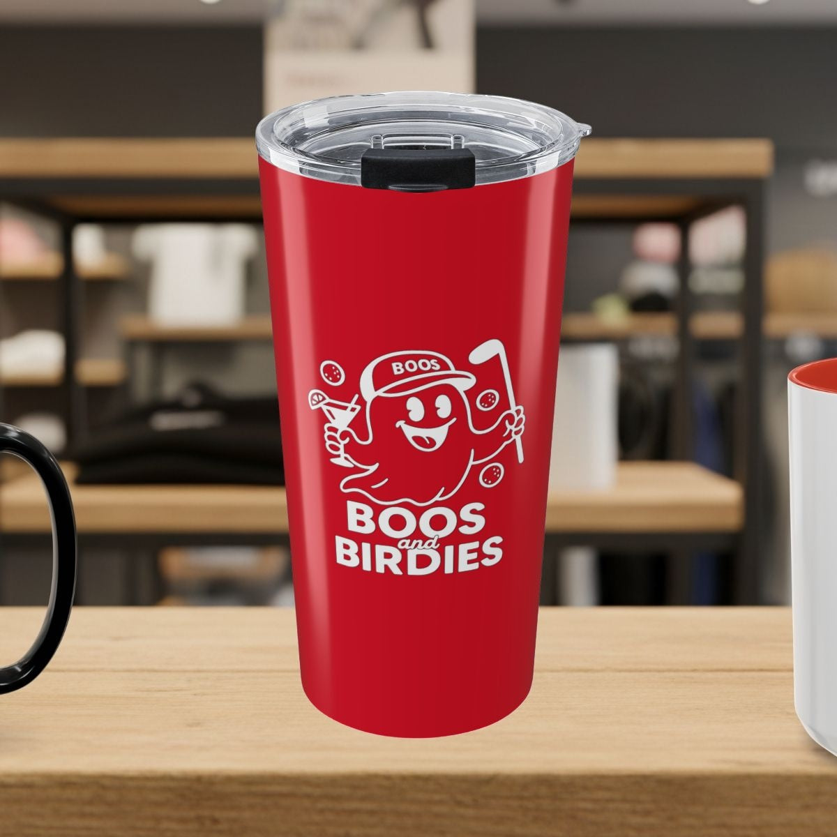 Boos and Birdies - 20oz Tumbler in Dark Red