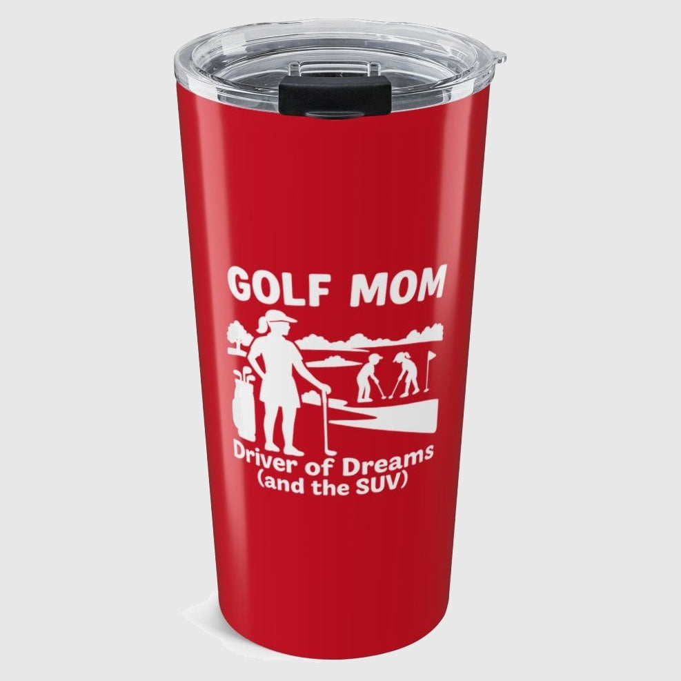 Golf Mom - 20oz Tumbler in Dark Red