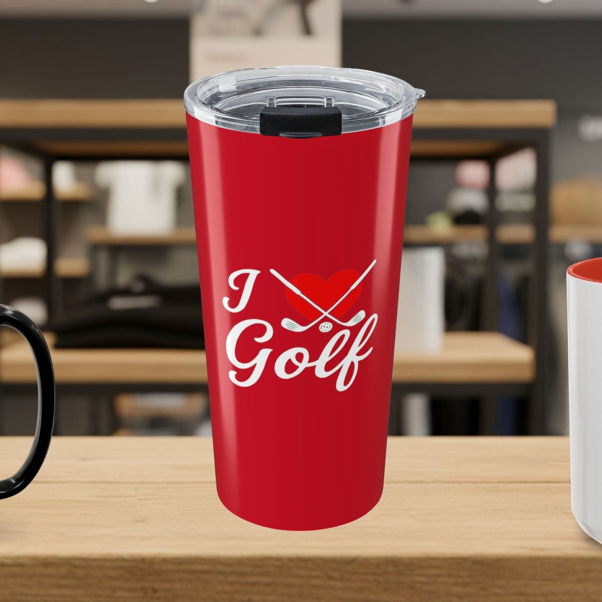 I Love Golf - 20oz Tumbler in Dark Red