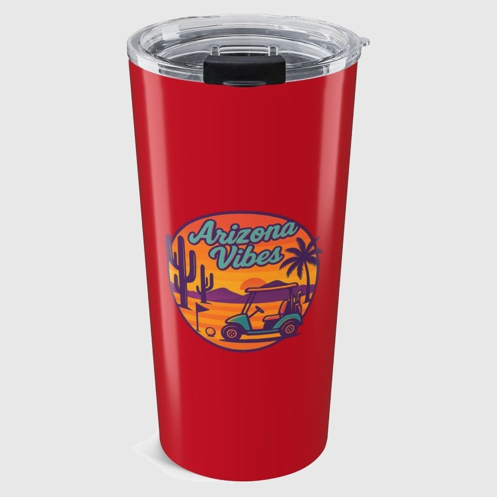 Golf Vibes - Arizona - Desert Edition Golf Destination - 20oz Tumbler in Dark Red