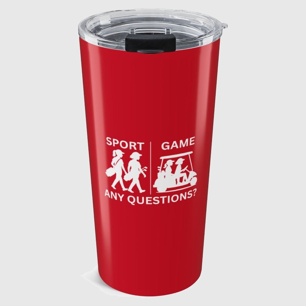 SPORT vs. GAME (Female) - 20oz Tumbler in Dark Red