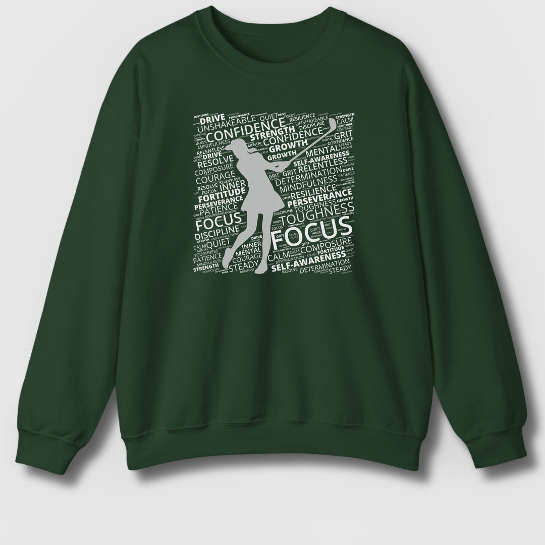 Unleash Your Mental Game (Female) - Adult Golf Sweatshirt in Forrest Green