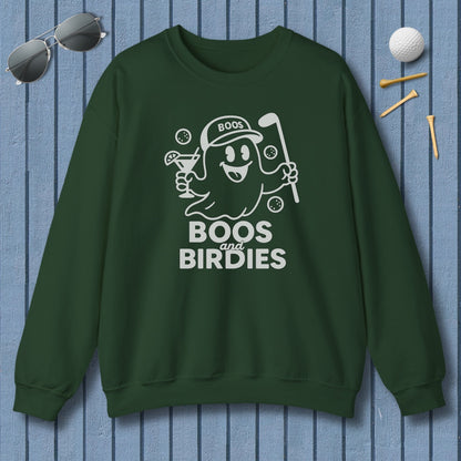 Boos and Birdies - Adult Golf Sweatshirt in Forest Green