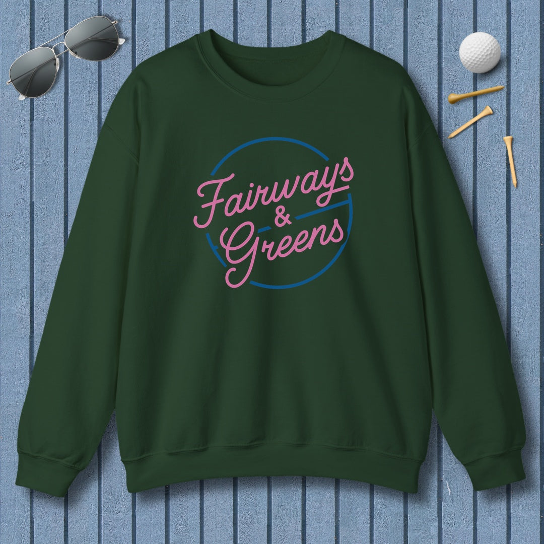 Fairways & Greens - Adult Golf Sweatshirt in Forest Green
