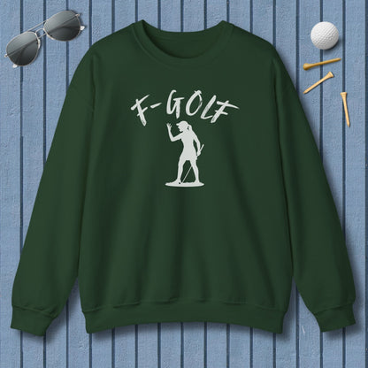 F-Golf (Female) - Adult Golf Sweatshirt in Forest Green