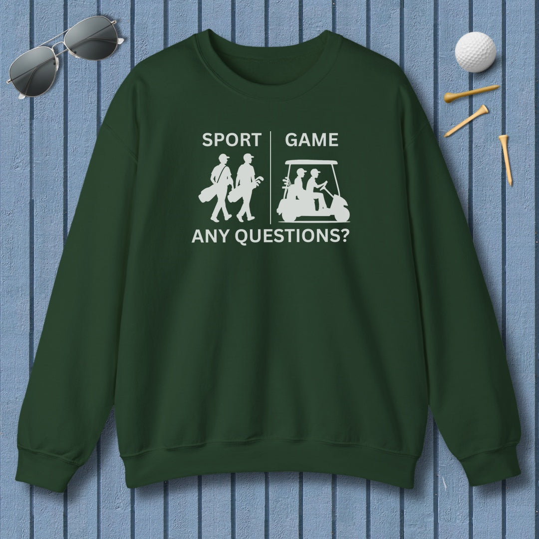 SPORT vs. GAME (Male) - Adult Golf Sweatshirt in Forest Green