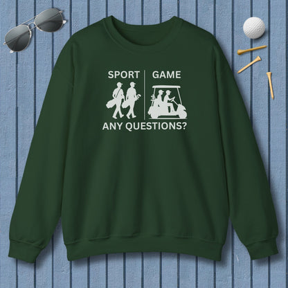 SPORT vs. GAME (Male) - Adult Golf Sweatshirt in Forest Green