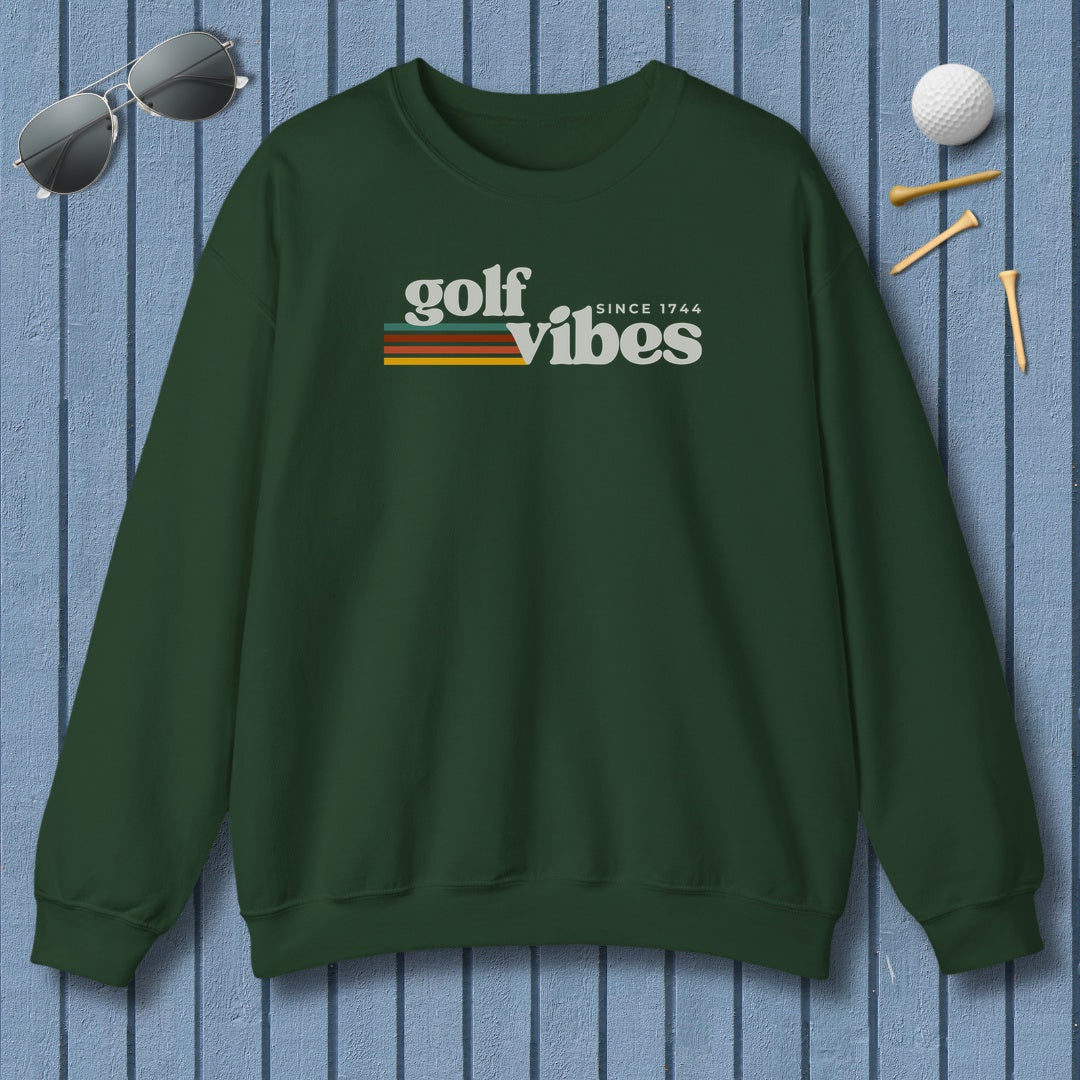 Golf Vibes - Adult Golf Sweatshirt in Forest Green