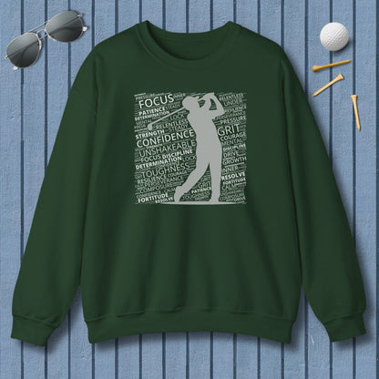 Unleash Your Mental Game (Male) - Adult Golf Sweatshirt in Forest Green