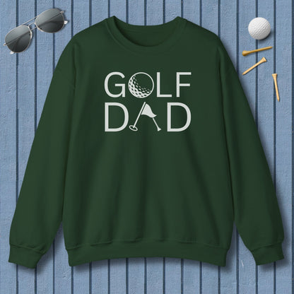 Golf Dad - Adult Golf Sweatshirt in Forest Green