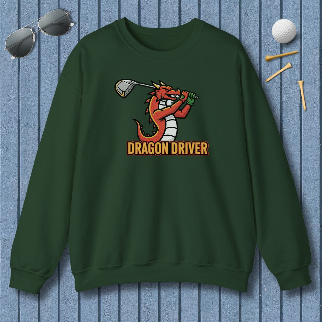 Dragon Driver - Adult Golf Sweatshirt in Forest Green